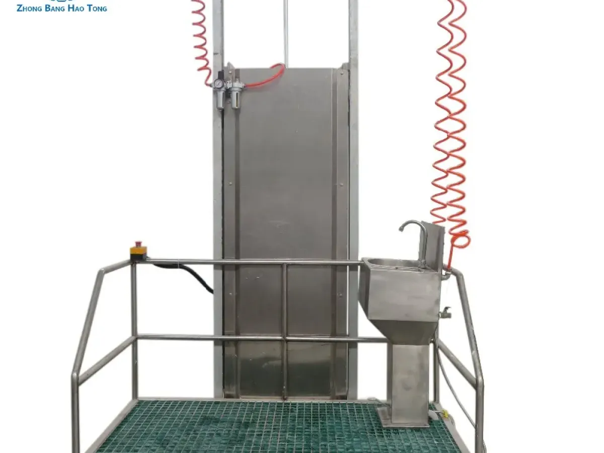 Double-column Pneumatic Lifting Platform Core Workstation Equipment for Slaughterhouse Processing