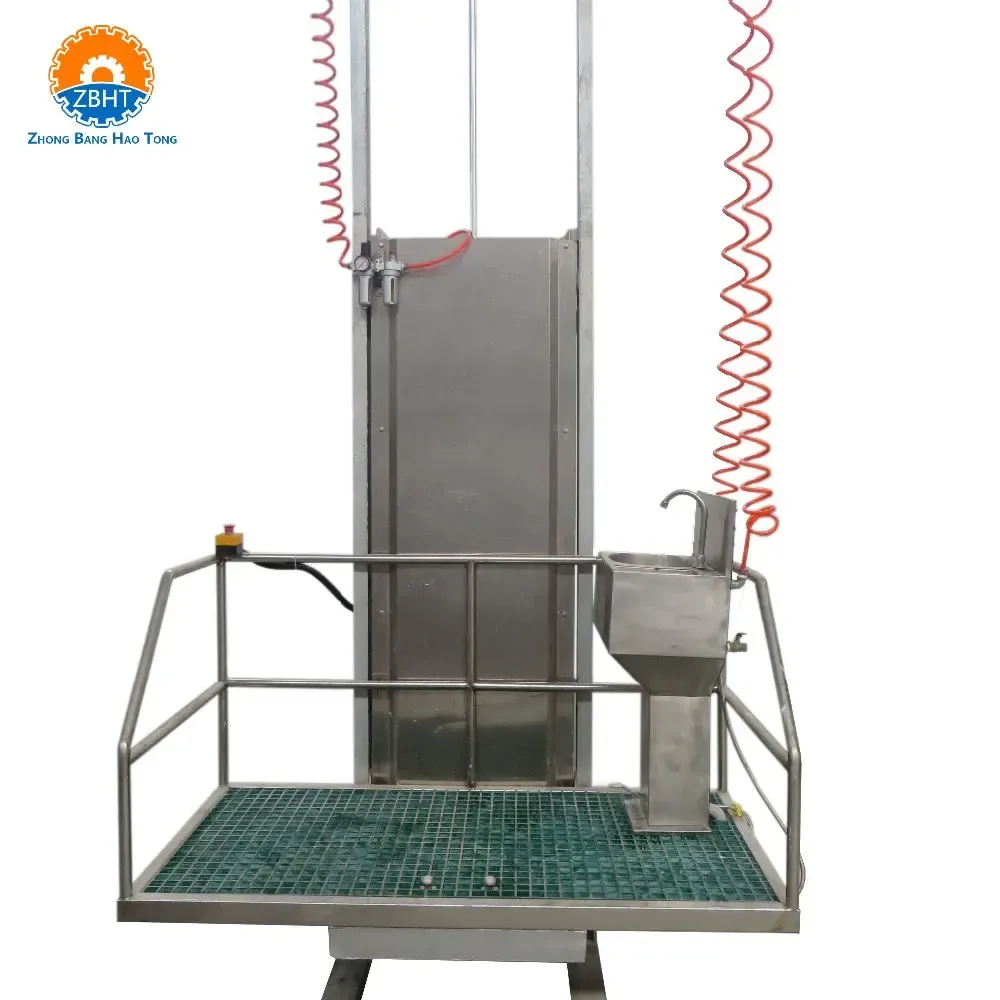 Double-column Pneumatic Lifting Platform Core Workstation Equipment for Slaughterhouse Processing